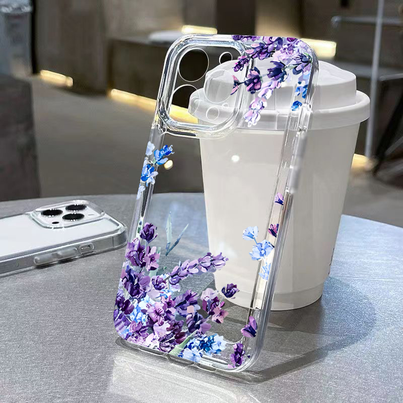 Purple Flower Soft TPU Phone C - Plants X 评论和价格