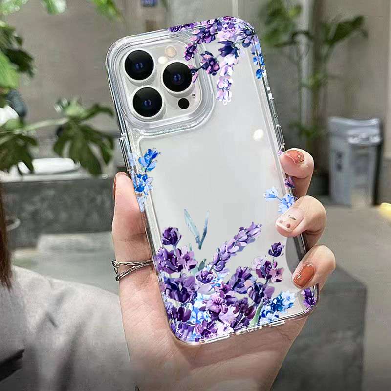 Purple Flower Soft TPU Phone C - Plants X 评论和价格